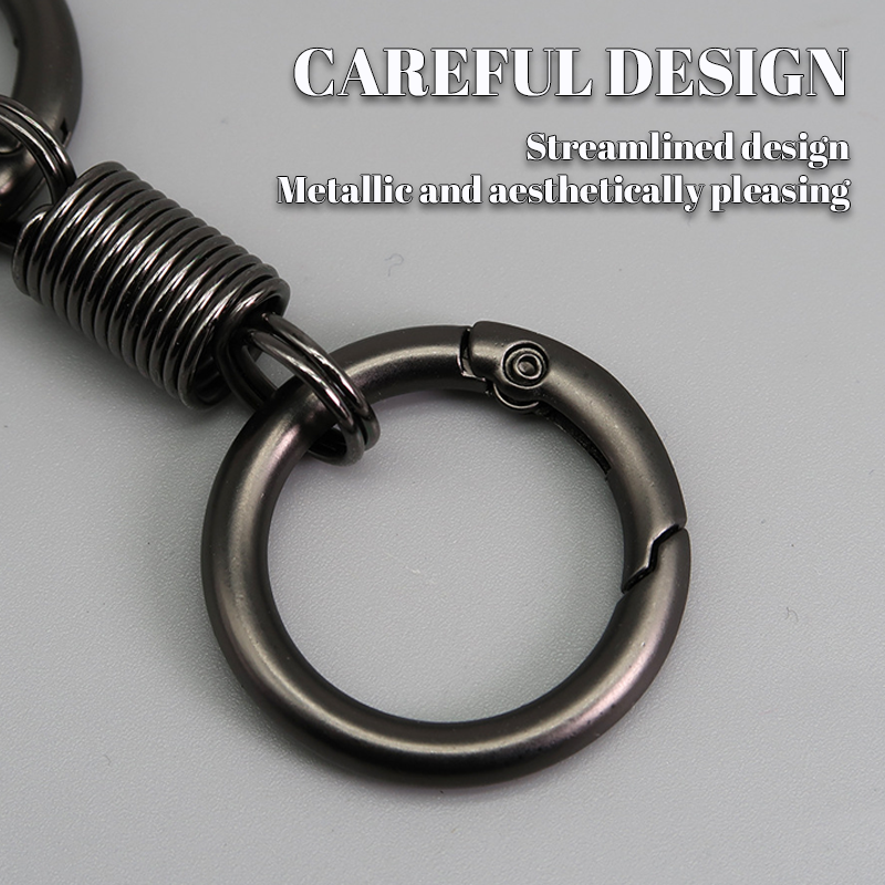 202 4Last Day Promotion  - 49% off)Nordic Retro Spring Double Ring Keychain