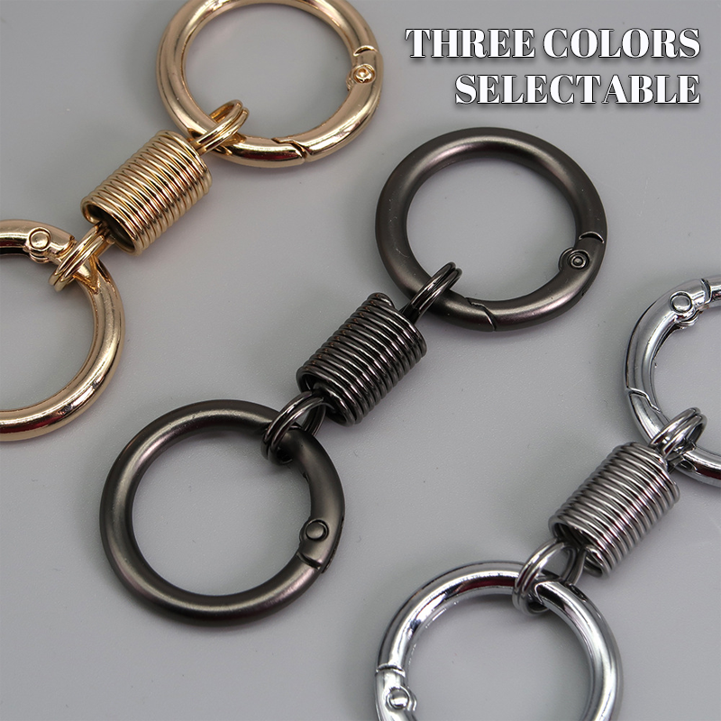 202 4Last Day Promotion  - 49% off)Nordic Retro Spring Double Ring Keychain