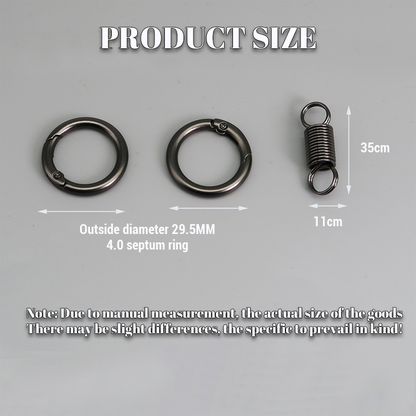 202 4Last Day Promotion  - 49% off)Nordic Retro Spring Double Ring Keychain